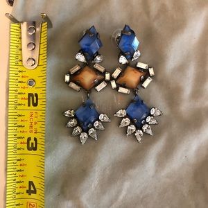 Dannijo blue and crystal drop earrings